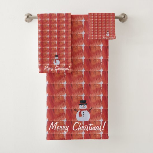 Rood met wit bad handdoek (Insitu)