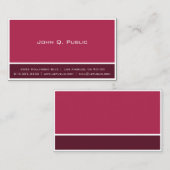 Rood met wit Lijst Visitekaartje (Voorkant / Achterkant)