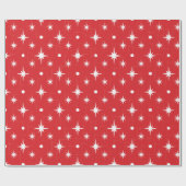 Rood met wit looppapier voor Star-patroonpatronen Cadeaupapier (Vlak)