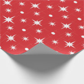 Rood met wit looppapier voor Star-patroonpatronen Cadeaupapier (Hoek)
