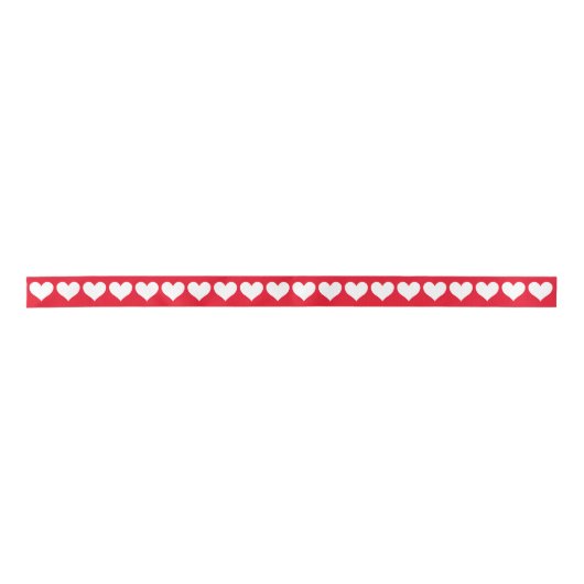 Rood met witte harten lint (Voorkant)