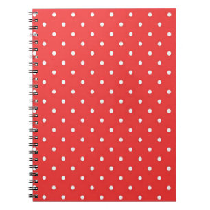 Rood met witte pooldots notitieboek