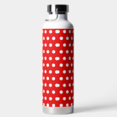 Rood met witte pooldots waterfles (Rechts)