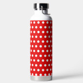 Rood met witte pooldots waterfles (Links)