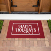 Rood met witte vakantie deurmat