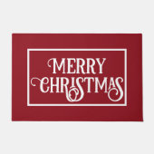 Rood met witte vakantie deurmat (Voorkant)