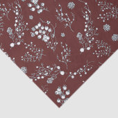 Rood met witte winterbessen tissuepapier (Detail)