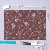 Rood met witte winterbessen tissuepapier (Craft)