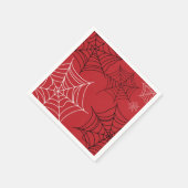 Rood met zwarte en witte spiderwebben Halloween Servet (Hoek)