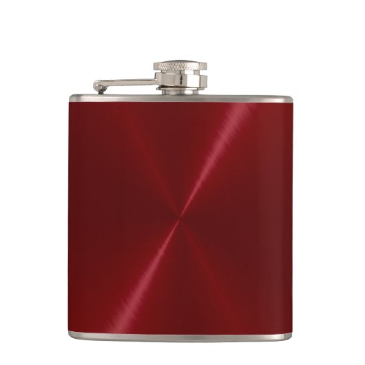 Rood metaalmetaal heupfles (Voorkant)