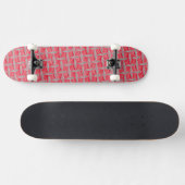 Rood metaalontwerp skateboard (Horizontaal)