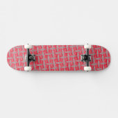 Rood metaalontwerp skateboard (Horizontaal)