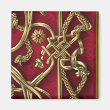 Rood middeleeuws papier en gouden handtas