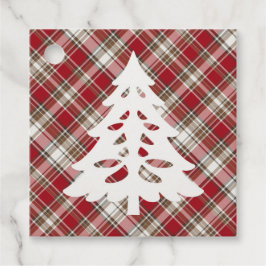 Rood, Mocha & Crème Geplaatst met Boom Bedankjes Labels