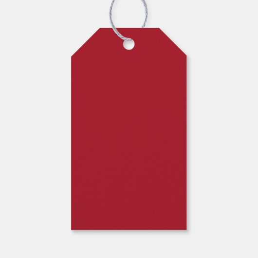 Rood Modern Eenvoudig Script Vrolijk Kerstfeest Cadeaulabel (Achterkant)