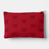 Rood modern monogram etui (Achterkant)