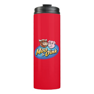 Rood-moer- en roze reisflesje thermosbeker
