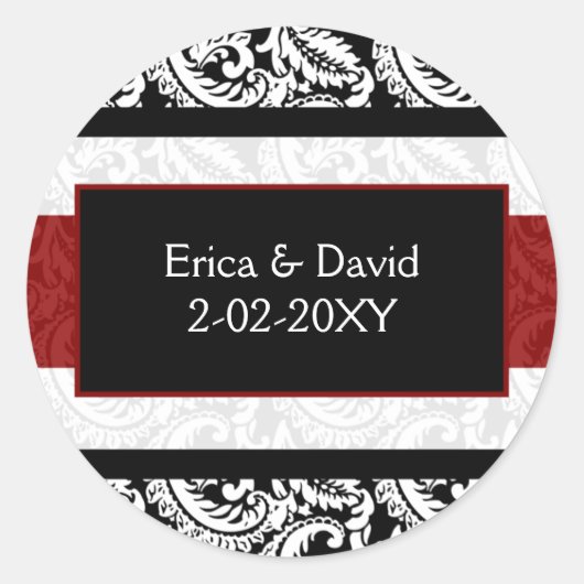Rood Monogram etiket (Voorkant)