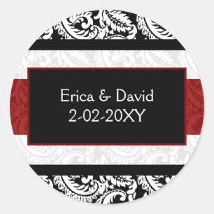 Rood Monogram etiket