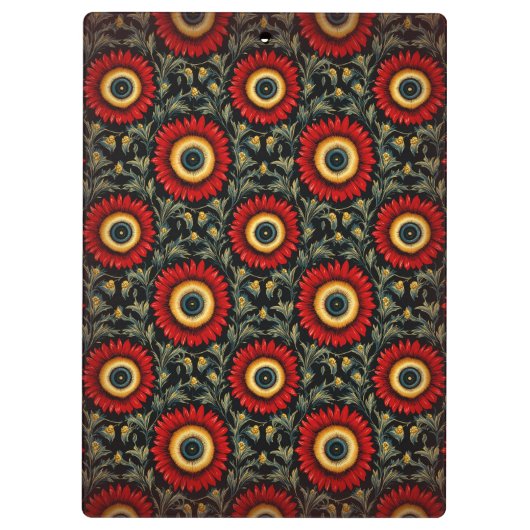 rood monogram hartklembord klembord (Achterkant)