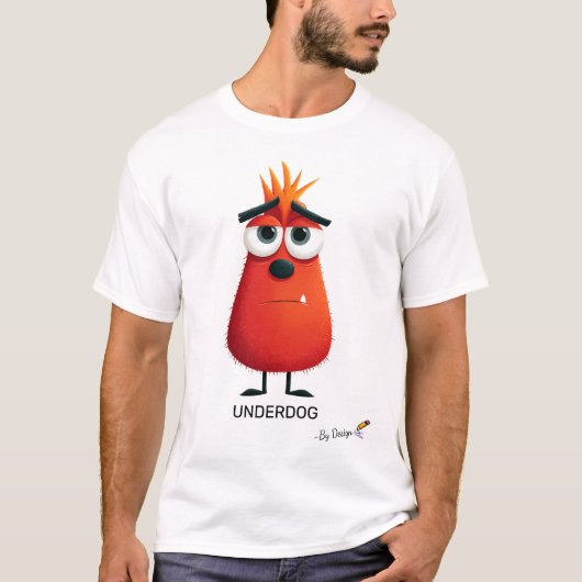 rood monster | UNDERDOG - door ontwerp | Uniek T-shirt (Voorkant)