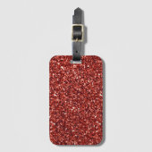 Rood, mousserend en glans bagagelabel (Voorkant (verticaal))