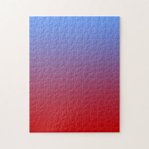 Rood naar blauwe kleuren, eenvoudig ontwerp. legpuzzel