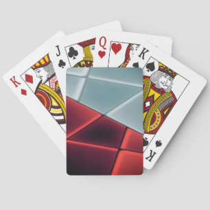 Rood naar grijstintige trapeziums met optie om te pokerkaarten