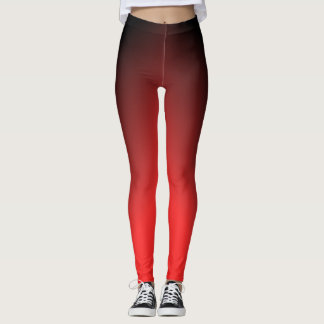 Rood naar zwart Ombre Leggings – Vetgradiënt Actie