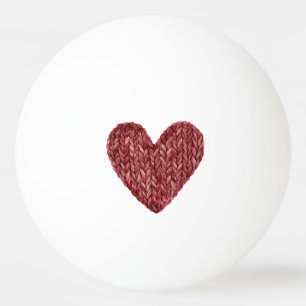 Rood namaakbrei hart pingpongballen