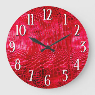 Rood namaakleer grote klok