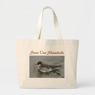 Rood-Necked Phalarope Bag van RoseWrites Grote Tote Bag