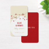 Rood nestende vogelfamilie Baby shower DIY Gift La Visitekaartje (Bureau)