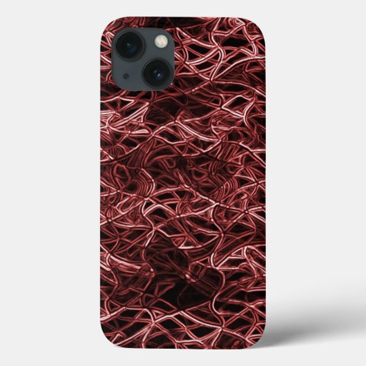 Rood netwerk van roestvast en gevlekt draad Case-Mate iPhone case (Achterkant)