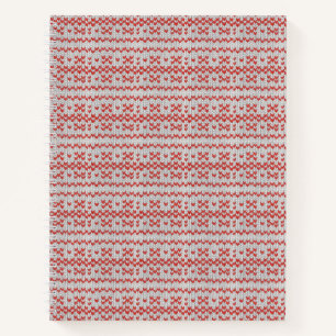 ROOD NORDISCH BREIWERK 8.5x11 Notitieboek 