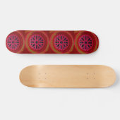 rood octagonal design skateboard (Horizontaal)