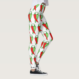 Rood of Groen Chili Personaliseer Schattigee vrouw Leggings