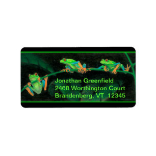 Rood-ogen boomkikkers etiket