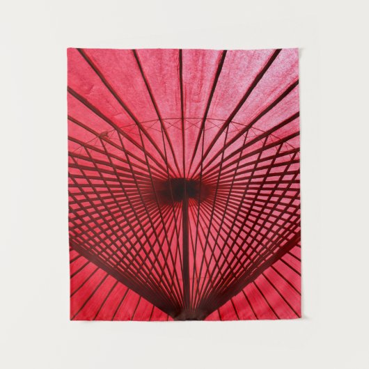 Rood oliepapier paraplu wandkleed (Voorkant)