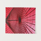 Rood oliepapier paraplu wandkleed (Voorkant (horizontaal))