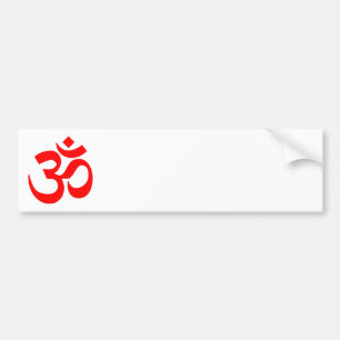 Rood OM-symbool Bumpersticker