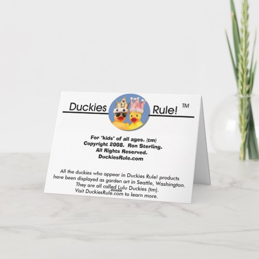 Rood-onder ogen gezien Rudy Feestdagen Kaart (Achterkant)