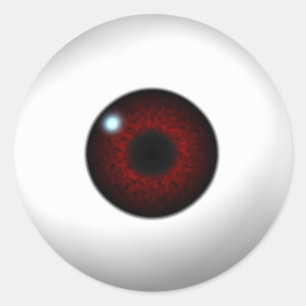 rood oog ronde sticker