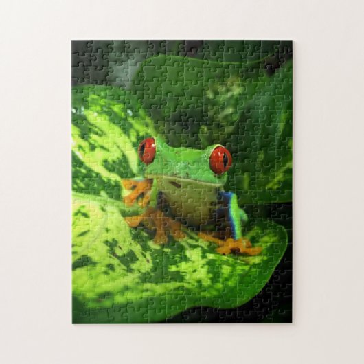 Rood oogboomkikker Oerwoud regenwoud Legpuzzel (Verticaal)