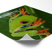 Rood-Oogboomkikker, RIBBIT!! Poster (Hoek)