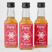 Rood op 24 december likeurfles etiket (Flessen)