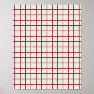 Rood op crèmerooster poster