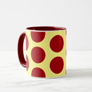 Rood op geel Polka Dot Art Mok Cup