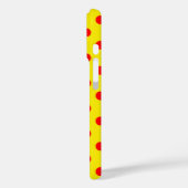 Rood op Geel Stippen Patroon Ontwerp  Case-Mate iPhone Case (Achterkant / Links)