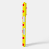 Rood op Geel Stippen Patroon Ontwerp  Case-Mate iPhone Case (Achterkant / Rechts)